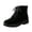 Black, variant on Women's Winter Outdoor Lace Up Snow Boots Fleece Lined Thick Sole Waterproof Snow Boots For Outdoor Adventure