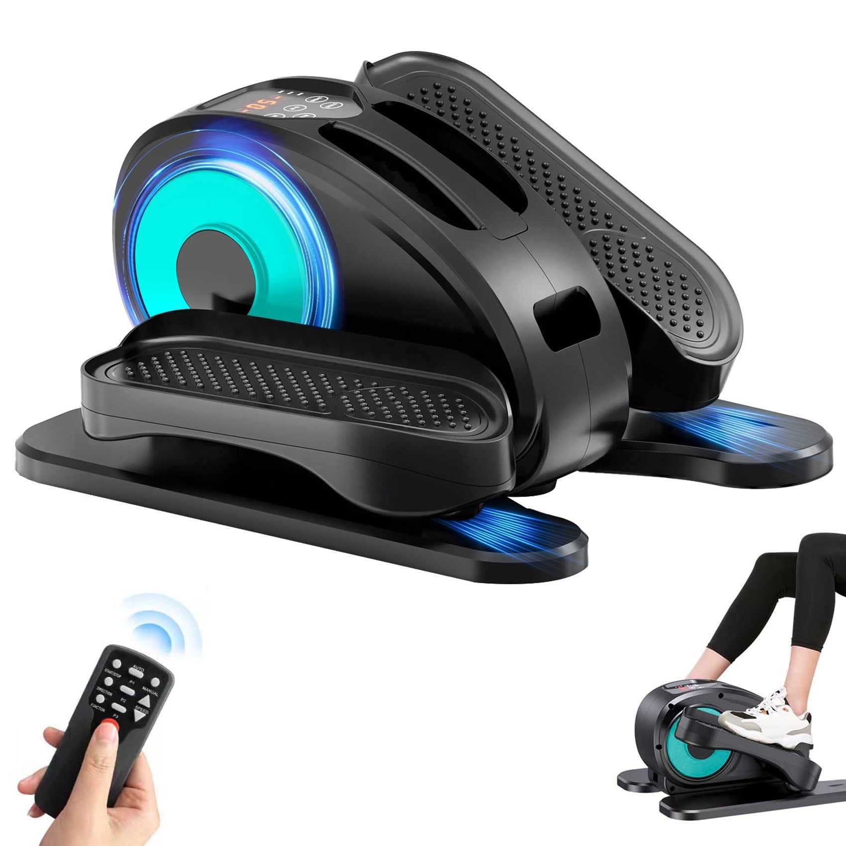 Under Desk Elliptical Machine Electric Ellipse Leg Exerciser While Sitting for Seniors Adults Leg Exerciser While Sitting Home Use Seated Ellipse Leg Exerciser Walmart