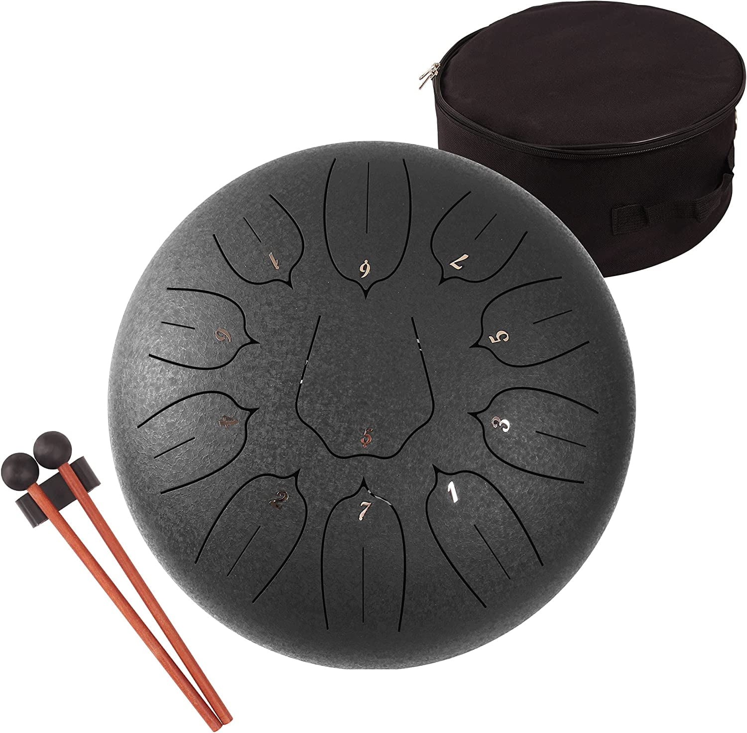 Steel Tongue Drum à 6 Pouces 8 Tons, C Key Percussion Steel Drum