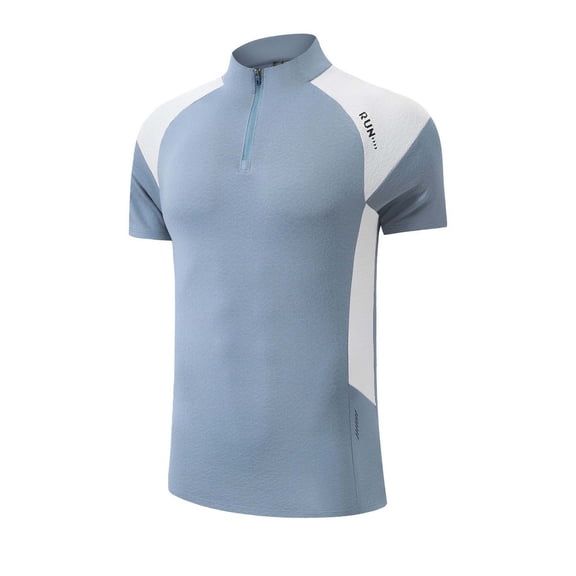 Ceisia Men's Summer Gift Casual Solid Color Ice Silk Round Neck Short Sleeve Shirt - Comfortable Daily Outdoor Wear