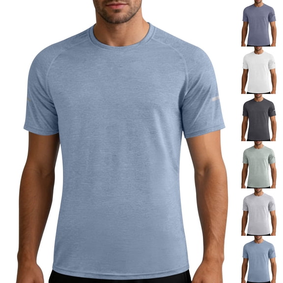 Men's Moisture Wicking Breathable Active Performance Tech T-Shirts Workout Shirt with Short Sleeve Size 3XL White