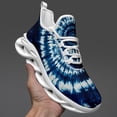 thumbnail image 4 of Coolcustomize Blue & White Tie-Dye Low-Top Sneakers for Men, Breathable Lightweight Tennis Shoes with Cushioned Sole, Round Toe Lace up Sport Shoes for Casual Athletic Wear/Gym/Outdoor Running/Travel, 4 of 5