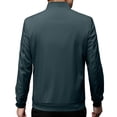 thumbnail image 4 of Stamzod Jackets for Men Long Sleeve Zip Up Bomber Jacket Men Business Casual Work Lightweight Windbreaker Army Green XXXXL, 4 of 6