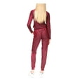 thumbnail image 2 of MICHAEL MICHAEL KORS Womens Burgundy Long Sleeve Crew Neck Top M, 2 of 4