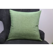 Aiking Home Woven Fine Faux Linen Throw Pillow Cover, size 18"x18", Moss