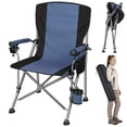 thumbnail image 2 of Folding Fishing Chair with Rod Holder, 150Kg Heavy Duty All Terrain Chair with Side Pocket, Cup Holder, Portable Adults Armchair for Outdoor, Camping, Garden, Beach, Lawn, Picnic, 2 of 11