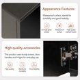 thumbnail image 6 of Extended TV Stand, Modern Minimalist Style TV Cabinet with Color Changing LED Lights, Universal Entertainment Center, High Gloss TV Cabinet for 90+ inch TV, Black, 6 of 9