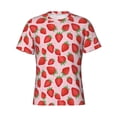 thumbnail image 4 of Vsdgher Strawberries Print Men's Dry Fit Mesh Athletic Shirts Moisture Wicking Tennis T-Shirt Tops, 4 of 9
