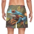thumbnail image 4 of joogoo Men's Vintage Frog Swim Trunks with Liner Pocket Beach Shorts Large, 4 of 9