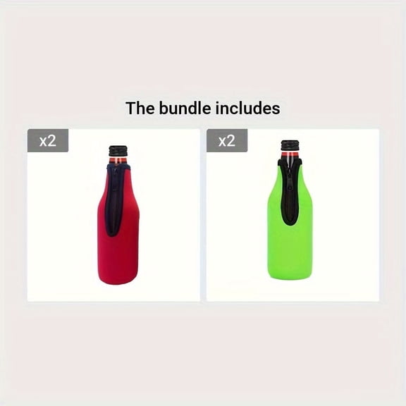 GYTY 1pc Insulated Beer Bottle Cooler Sleeves - Keep Your Drinks Cold for Hours with Extra Thick Neoprene Cover