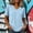 *Light Blue, variant on ClodeEU Women's V Neck Short Sleeve T-Shirt,Casual Loose Fit Tee Army Green,Women's Plus L