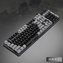 USB Wired Keyboard Desktop Mechanical Keyboard Gaming Mechanical Keyboard (black Gray)