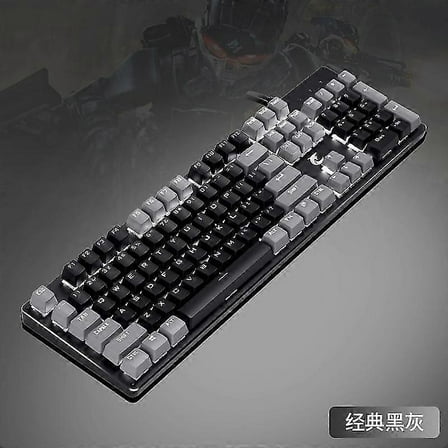 USB Wired Keyboard Desktop Mechanical Keyboard Gaming Mechanical Keyboard (black Gray)