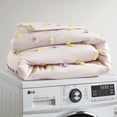 thumbnail image 3 of Izzovium 5PCS Queen/Full Bed Comforter Set, Pink Cotton Jacquard with Pom Poms, 2 Shams and 2 Dec Pillows for Cozy Sleep, 3 of 21