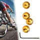 thumbnail image 2 of Juego de 4 tapas para cables de freno de bicicleta, puntas para cables de cambio y casquillos de aleación de aluminio. Oro, 2 of 6