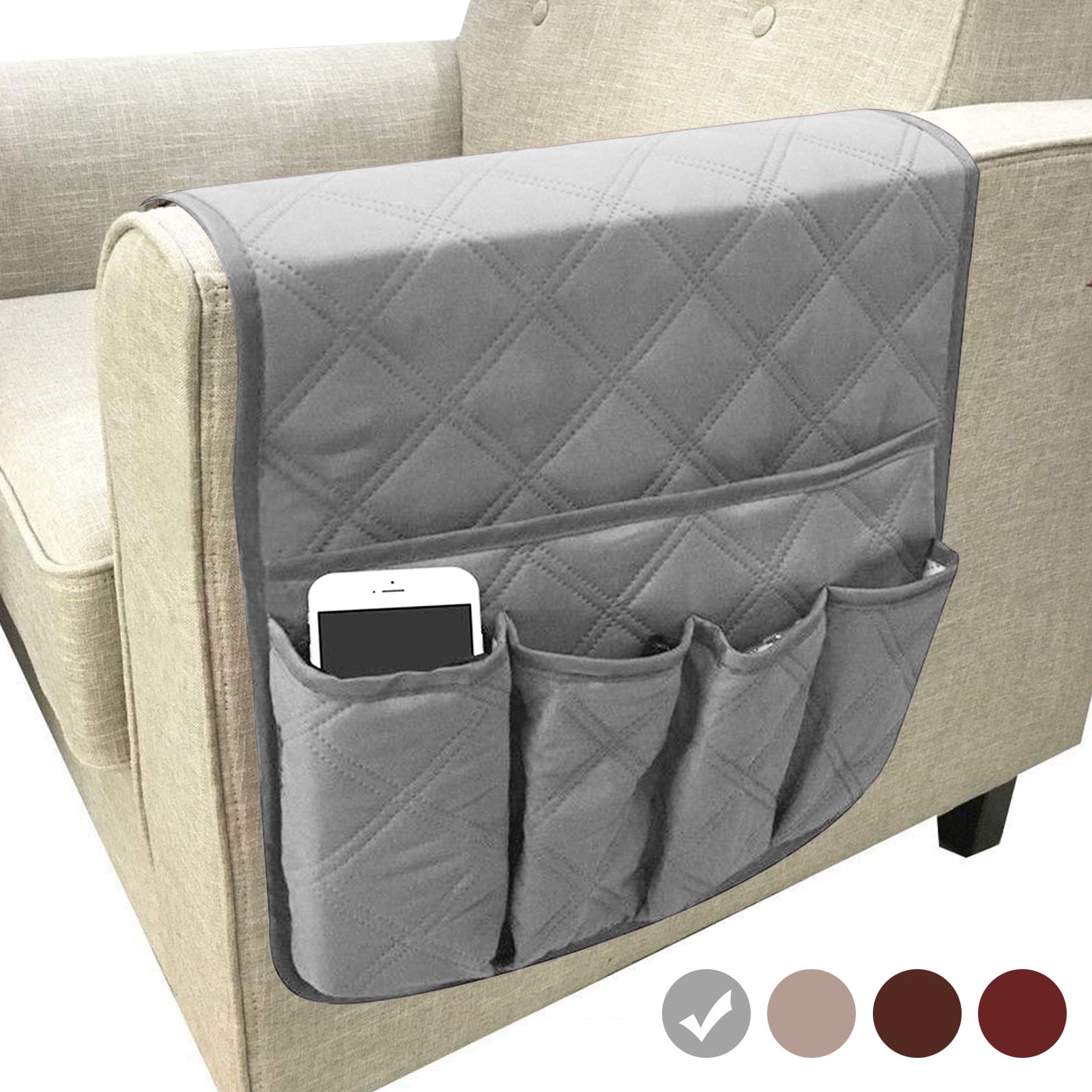 EEEkit 2/1Pcs Couch Sofa Chair Armrest Organizer Cover, Non-Slip ...