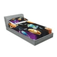 thumbnail image 2 of Ambesonne Milky Way Fitted Sheet & Pillow Sham Set, Solar System Planet, Twinxl, Multicolor, 2 of 2