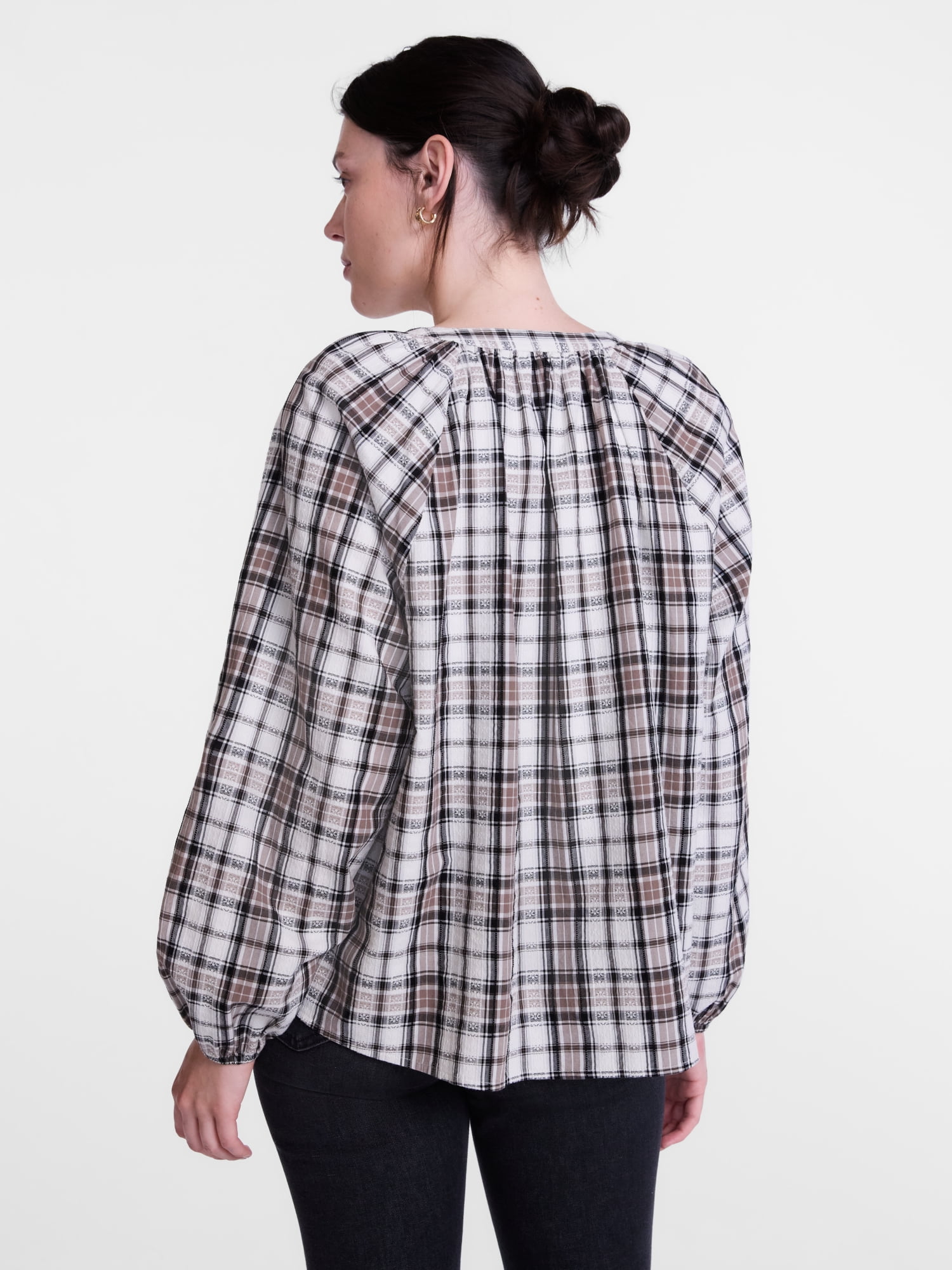 Scenario Women's Top with Poet Sleeves, Sizes XS-XXXL