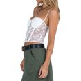 thumbnail image 6 of Coduop Women Low Cut Lace Floral Crop Top Sexy Sleeveless Backless Slim Crop Camisole Cami Top Vest, 6 of 8