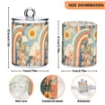 thumbnail image 5 of Yayeee 4 Pack Qtip Holder Bathroom Cotton Swab Canister with Lid Clear Dispenser Set, Beige Rainbow Clouds, 5 of 6