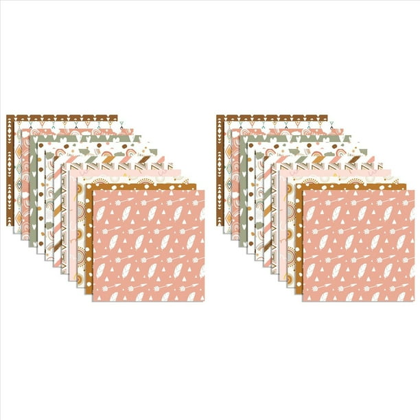 Bloc Papel para Álbumes Recortes: Cartulina con Bonitos Dibujos de 12 X 12 Pulgadas, 48 Piezas Papel para Álbumes Recortes, Paquete de Papel para Manualidades para Hacer Tarjetas