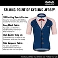 thumbnail image 5 of Maillot de ciclismo KEMALOCE de manga corta azul y negro para hombre, ropa de ciclismo de poliéster 2024, maillot de ciclismo para exteriores de secado rápido de verano, 5 of 5