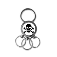 thumbnail image 1 of Producto químico peligroso patrón círculo espantoso símbolo ilustración Llavero de metal de acero inoxidable Llavero Anillo de cadena Llavero, 1 of 3