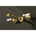 thumbnail image 3 of Kingston Brass KS7027BPL Bel-Air Two-Handle Wall Mount Roman Tub Faucet, Brushed Brass, 3 of 8