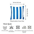 thumbnail image 3 of Blue and White Cabana Stripe Geometric Decorative Throw Pillow Cover, 3 of 3