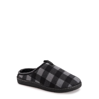 Totes Toasties Mens Sz M (8-9) Black/Gray Checkered Flannel Memory Foam Slippers Totes Toasties Men main image 3