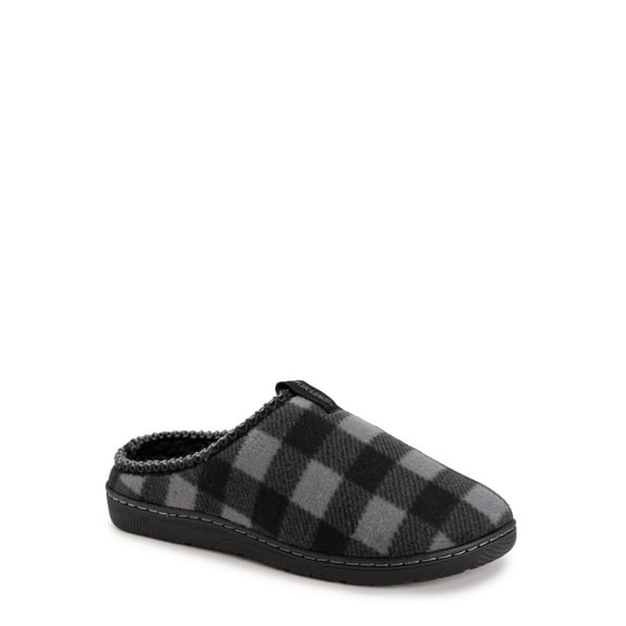 MUK LUKS Men's Plaid Fleece Comfort Clog Slipper