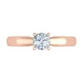 thumbnail image 3 of 1/2 Carat 4-Prong Set Diamond Solitaire Engagement Ring in 14K Rose Gold (Ring Size 7.75), 3 of 5