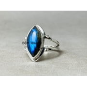 925 Sterling Silver Ring For Men & Women, Labradorite Ring Gemstone Unique Handcrafted Ring For Her Or Him
