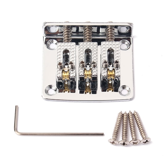 Soidarity Puente de guitarra práctico profesional, sillín de guitarra a prueba de herrumbre con tornillos con llave, placa de recogida ajustable, Accesorios para instrumentos musicales Soidarity OD026073-00