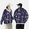 thumbnail image 4 of Kdxio Floral Hippie Mushrooms Print Women Men Sun Protection UPF 50+ Jackets Zip Up Long Sleeve Hoodie Hiking Lightweight with Pockets, 4 of 7