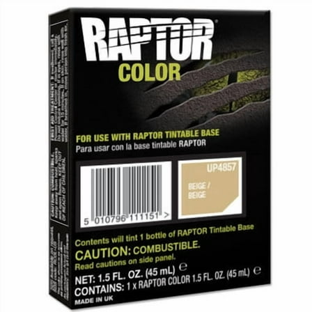 U-POL Beige, Raptor Bed Liner Tint, 4857