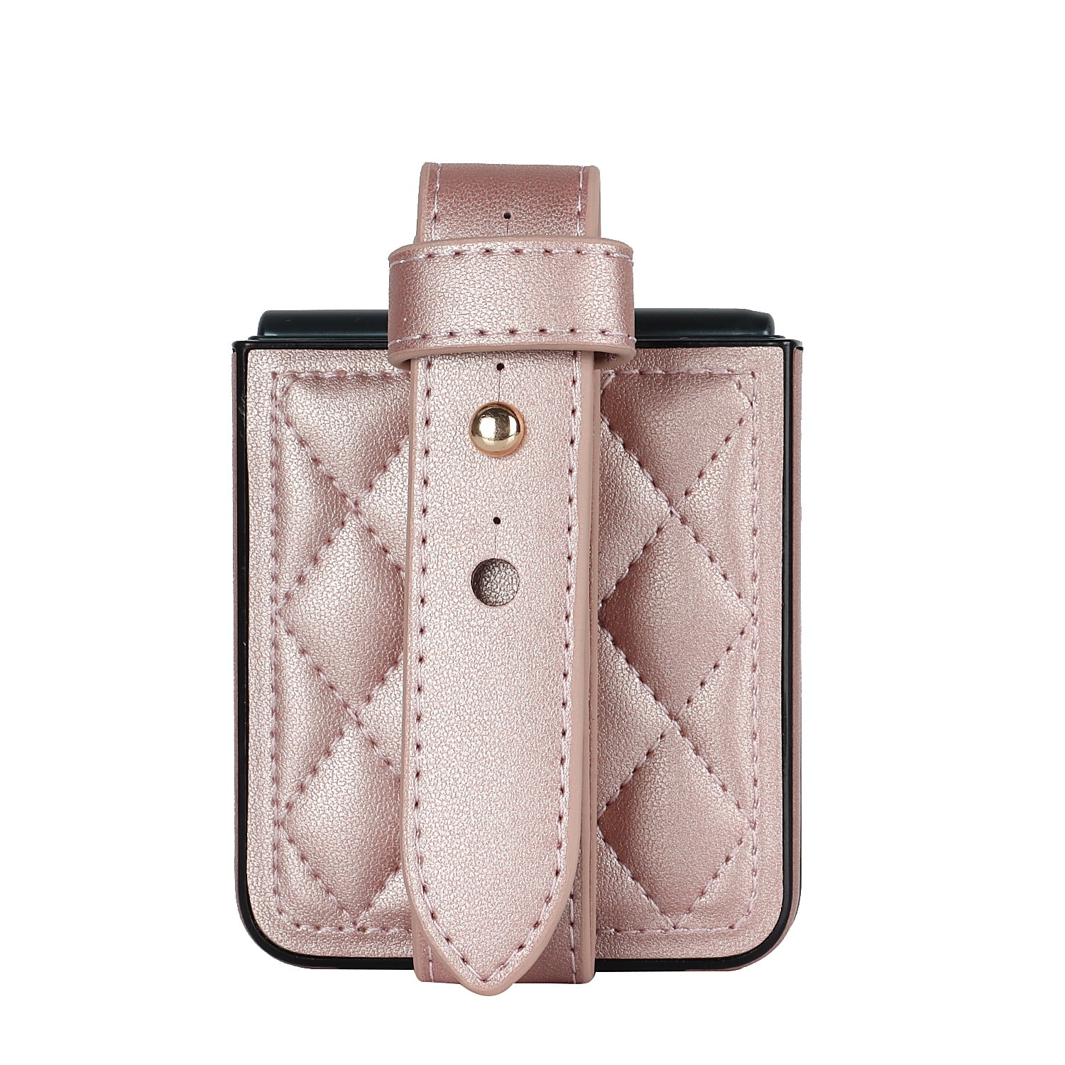 Fashion wrist strap folding phone leather case for Samsung Galaxy Z flip4
