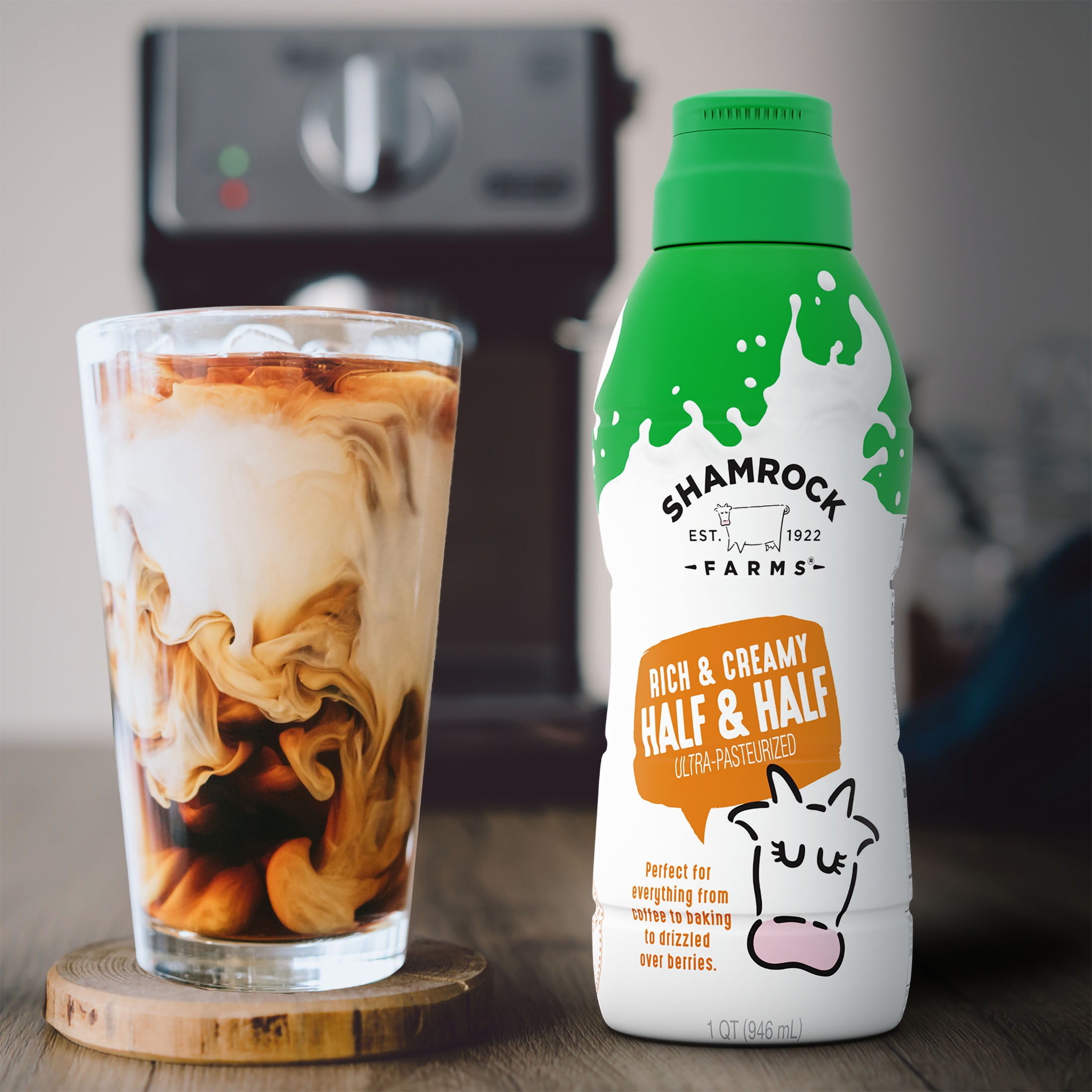 Shamrock Farms Half and Half, 32oz Bottle
