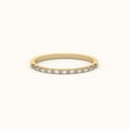 thumbnail image 3 of Hitanshu Jewels Baguette Cut Cubic Zirconia 14K Yellow Gold Finish Half Eternity Band, 3 of 3