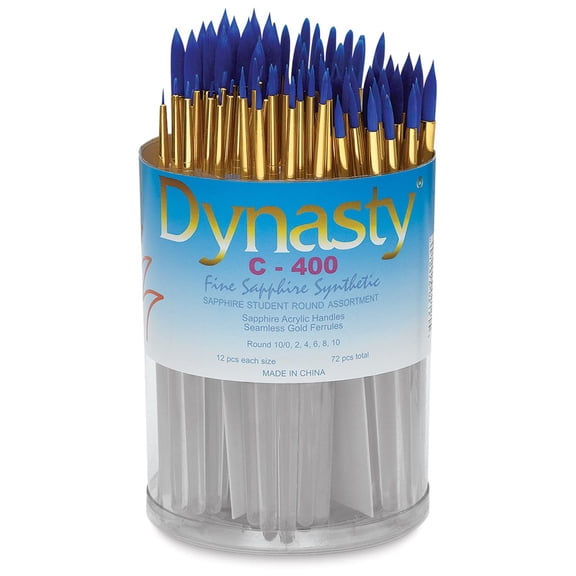 Dynasty Sapphire Round Synthetic Student Brush Assortment