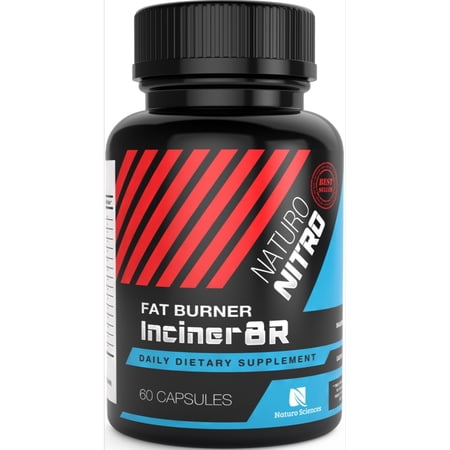 Inciner8R Fat Burner, Energy and Weight Loss Pills by Naturo Nitro, CApsules, 60 Ct