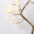 thumbnail image 5 of 20" Tabletop Bonsai Tree Light with 36 Pearls LED, DIY Artificial Lamp Tree Lamp Decoration, Battery/USB Operated, for Bedroom Desktop Christmas Party Indoor Decoration Night Light (Warm White), 5 of 16