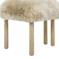 thumbnail image 6 of Jennifer Taylor Home Arden 19.5" Genuine Sheepskin Fur Split Back Dining Chair Natural Blonde Genuine Fur, 6 of 10