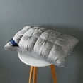 thumbnail image 2 of Pillow and Feather Pillows for Neck/Back/Side Sleepers, Premium Soft Down Standard Size Pillow for Sleeping, Hotel Bed Pillow with Cotton Cover, 76 Cm, 2 of 4