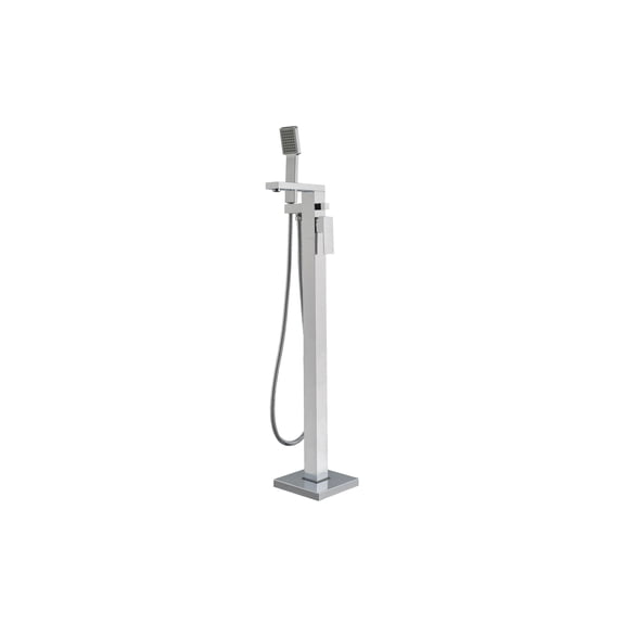 Whitehaus Collection Whitehaus Modern Freestanding Tub Filler with Handspray - Chrome