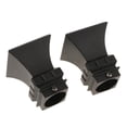 thumbnail image 2 of 2Pcs Curtain Rod Ends Drapery Pole Head for Decorative Curtain Final Drapery Dia. 28mm Rod Square Tower#Black, 2 of 9