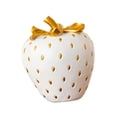thumbnail image 5 of deevoka Strawberry Fruit Figurine Decor Gift Sculpture for Office Kitchen Photo Prop White Gold, 5 of 9