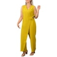 thumbnail image 1 of Women's Solid Color Casual V Neck Strap Romper, 1 of 4