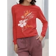 thumbnail image 2 of Pipeline Waveflower Floral Themed Graphic Tee - Long Sleeve Women's, 2 of 4