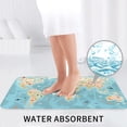thumbnail image 6 of Bathroom Rugs Sets 3 Piece - World Map With Animals 1 Absorbent Non Slip Bath Mats, U-Shape Toilet Lid Cover, Contour Mat, Soft Washable Shower Mats Bath Rug Mat for Bathroom Tub Toilet, 6 of 7